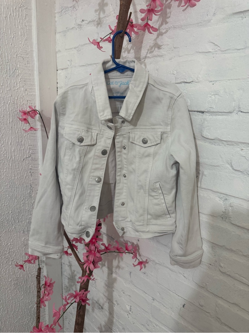 Cat & Jack Ivory White Denim Jacket